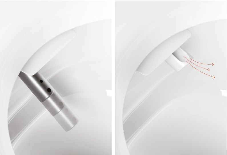 Подвесной умный безободковый унитаз GSI WClean 7418K17 590х375 мм, с модулем электронного биде и сиденьем Soft-Close, цвет матовый Cenere