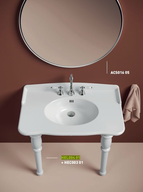 Раковина накладная ARTCERAM HERMITAGE HEL004 01 00  1120х630 мм, с 1 отверстием под смеситель, с переливом, белый глянцевый