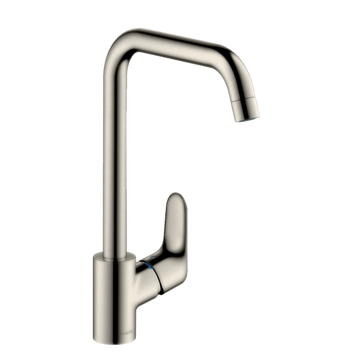 Высокий кухонный смеситель однорычажный с поворотным изливом 1jet HANSGROHE Focus M41 31820800 260 мм, цвет Хром