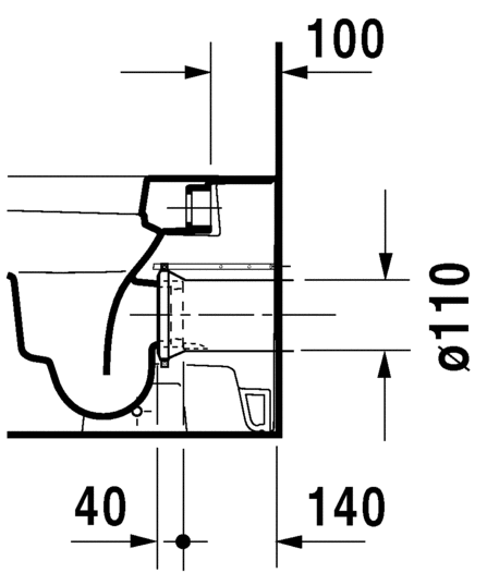 Напольный приставной унитаз Duravit Happy D.2 2159090000 белый