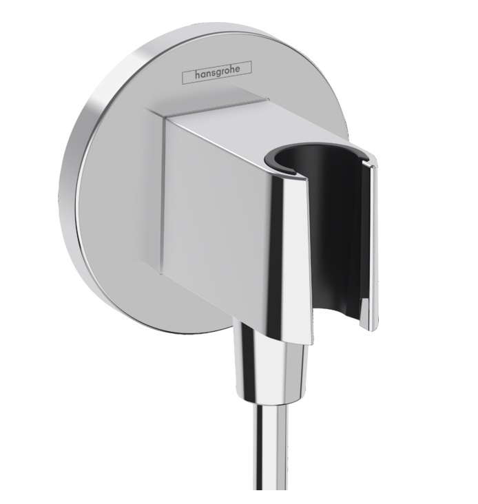 Шланговое подсоединение круглой формы HANSGROHE FixFit E 26888000 с держателем лейки, цвет Хром