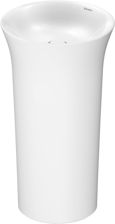 Отдельно стоящая раковина Duravit White Tulip 2702500070 Ø500 мм, без отверстия под смеситель, пристенный вариант, белая