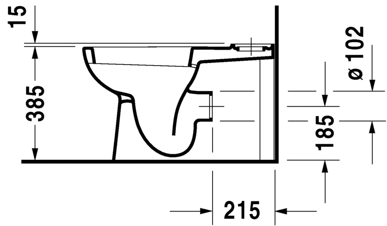 Напольный комбинированный унитаз Duravit D-Code 21180900002 белый