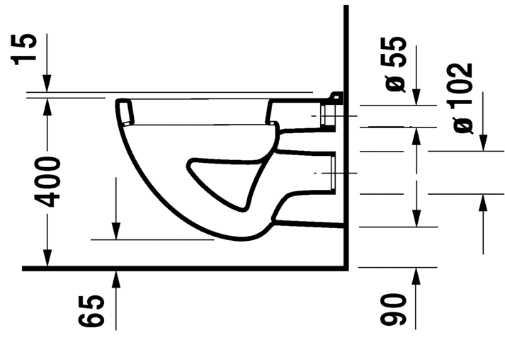 Подвесной унитаз Duravit D-Code 22100900002 54 см белый