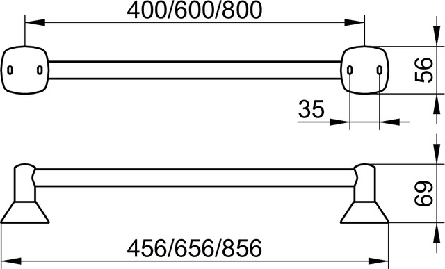 Полотенцедержатель KEUCO CITY.2 02701 010400 40 см хром