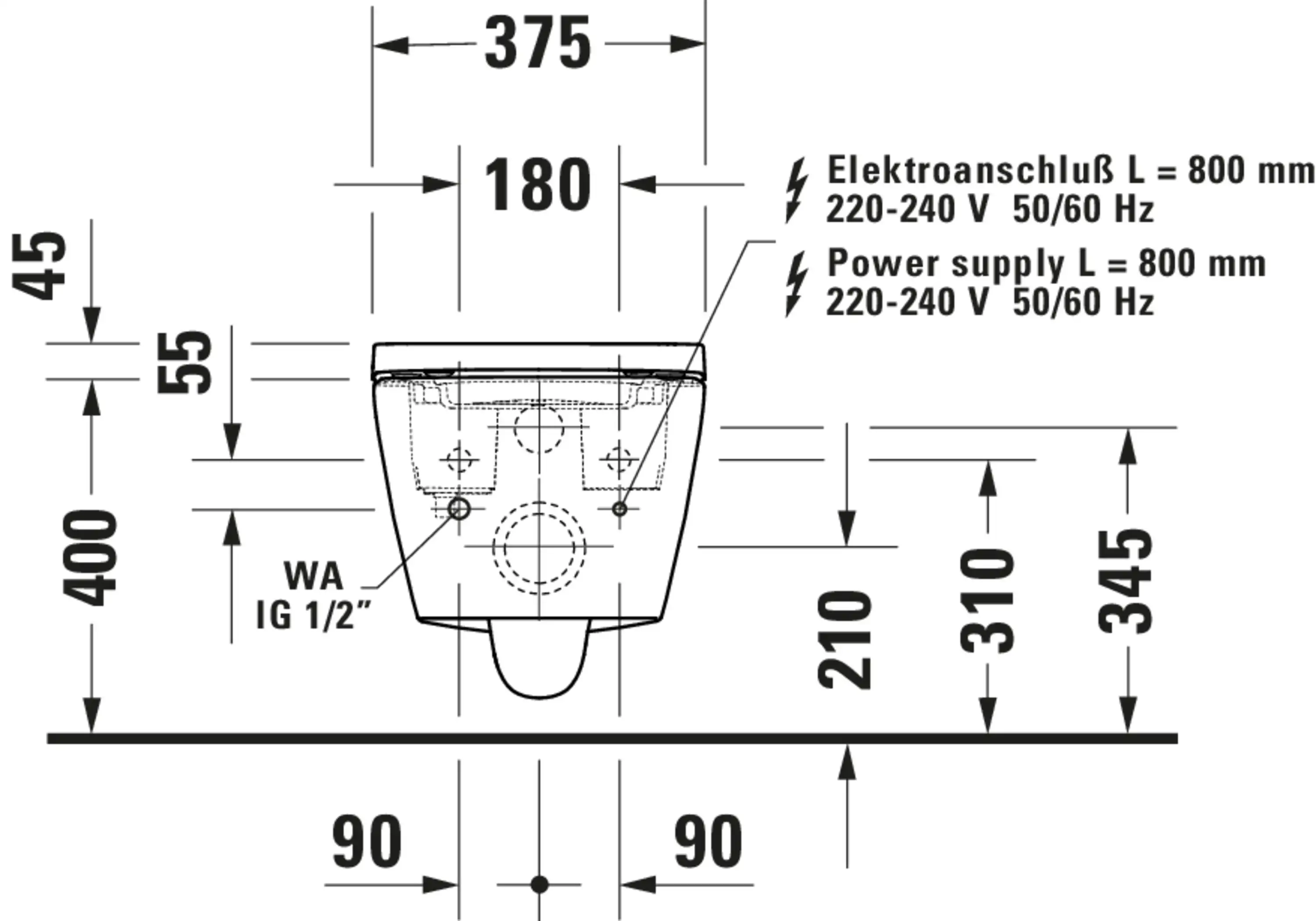 Крышка-биде для унитаза со скрытым подключением Duravit SensoWash D-Neo 614700012002340, цвет Белый глянцевый