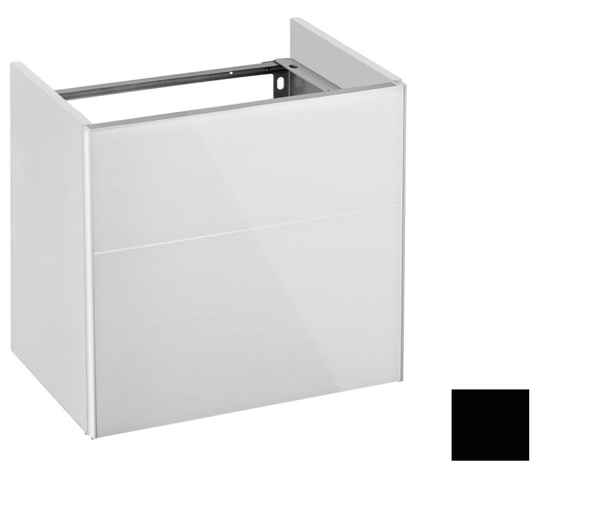 Тумба под умывальник Keuco Royal Reflex  34090 570002 корпус матовый лак/фасад стекло черный