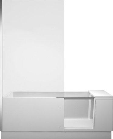 Ванна Duravit Shower + Bath 700454000000000 1700 х 750 прозрачное стекло, пристенный вариант, со смонтированной дверцей, с ножками, белая