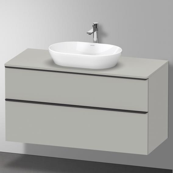 Тумба подвесная под раковину DURAVIT D-Neo DE496900707 1200 мм х 550 мм, с 2 выдвижными ящиками и консолью, бетонно-серый матовый