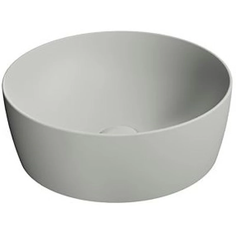 Раковина-чаша накладная круглая GSI NUBES 903917 400 мм х 400 мм, без отверстия под смеситель, без перелива, цвет Cenere Matte