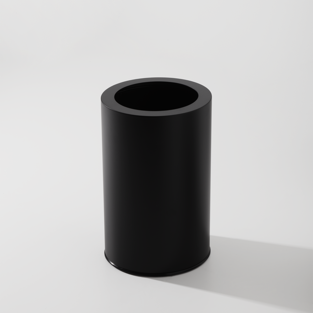 Ведро для мусора/бумаги, без крышки DECOR WALTHER  Rooms  0615060      32,5 X Ø 20,5 см,  8,5 л, с внутренним контейнером, нерж. сталь, цвет черный матовый
