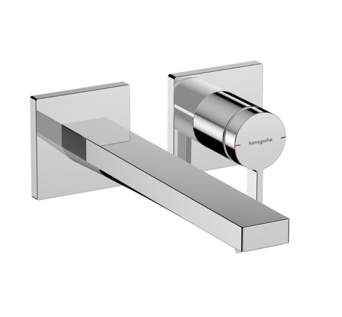 Однорычажный настенный смеситель для раковины Hansgrohe Tecturis E 73051000 излив 225 мм, скрытого монтажа, цвет Хром