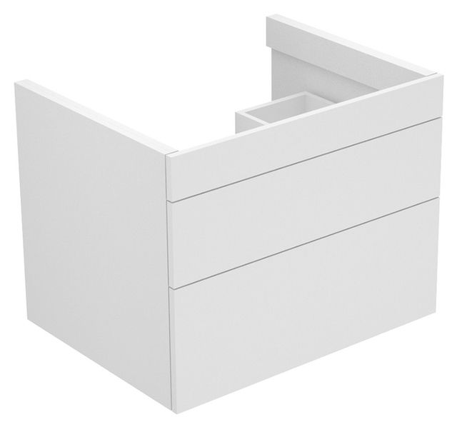 Тумба подвесная под раковину KEUCO EDITION 400 31541 680000 с двумя выдвижными фронтами, корпус/фасад шпон, грецкий орех