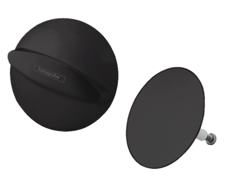 Внешняя часть набора для слива и перелива HANSGROHE Flexaplus 58185670 цвет Чёрный матовый