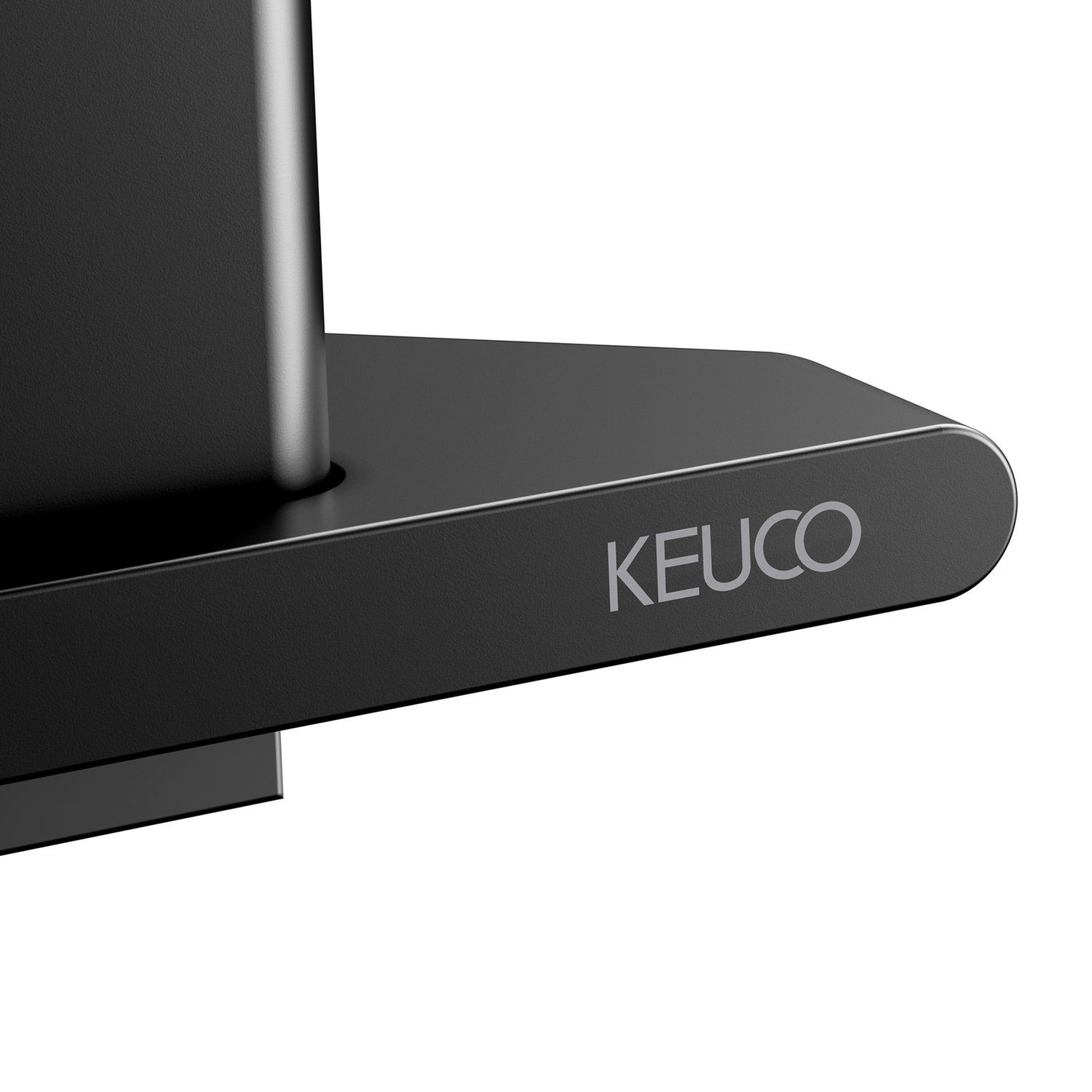 Угловая полочка для душа KEUCO AVENO 14657 370100 со встроенным стеклоочистителем, с клеевым комплектом, цвет Чёрный матовый