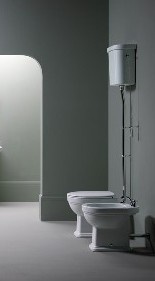 Бачок для унитаза на высокой трубе GSI Classic 878011 цвет Белый глянцевый