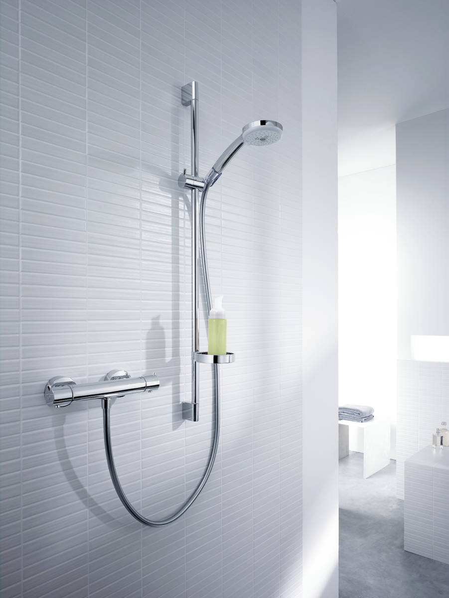 Душевой гарнитур Hansgrohe Croma 100 Ecostat Comfort Multi 27086000 с термостатом и мыльницей хром (изделие снято с производства)