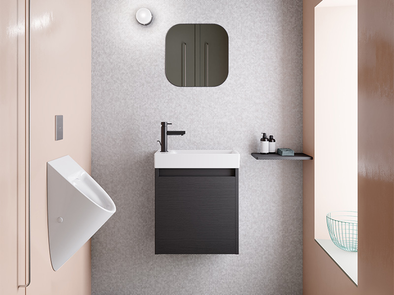 Писсуар подвесной безободковый GSI COMMUNITY 7695K11 300 мм х 300 мм, с крепежом, с сифоном, со скрытым подводом, цвет Белый глянцевый