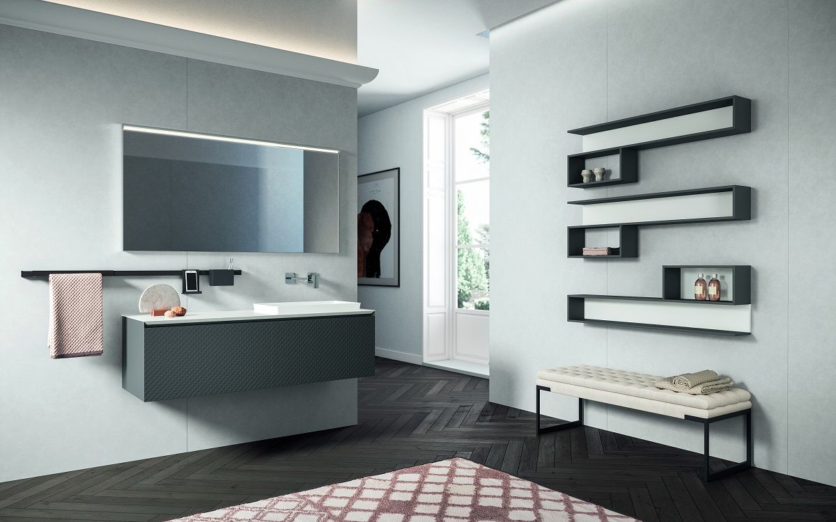 Раковина накладная BMT IKON SQUARE INC 801 738 GBD 01 DK  601х130х350 мм, без перелива, Белый матовый