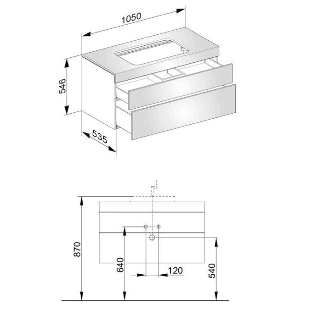 Тумба под умывальник Keuco Edition 400  31572 370000 корпус/фасад структурный лак трюфель
