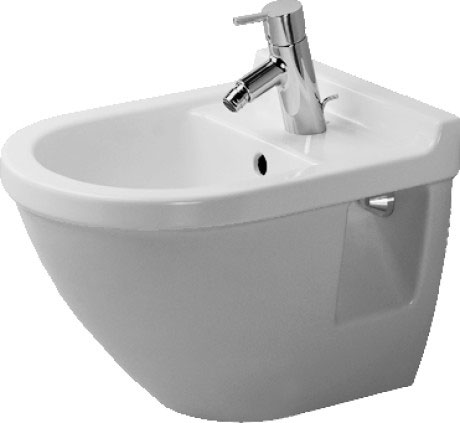 Подвсеное биде Duravit Starck 3 2231150000 с переливом, белое