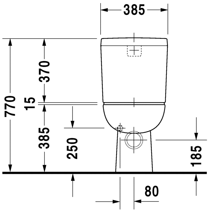 Унитаз напольный Duravit D-Code 21110920002 с креплением, с покрытием HygieneGlaze, белый 