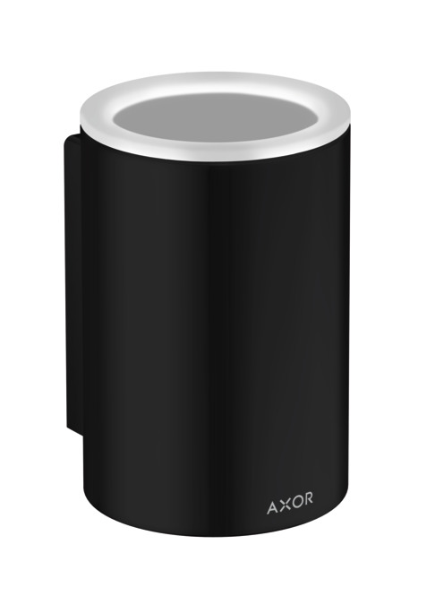 Стакан для зубных щёток настенный AXOR Universal Circular 42804670 Матовый чёрный