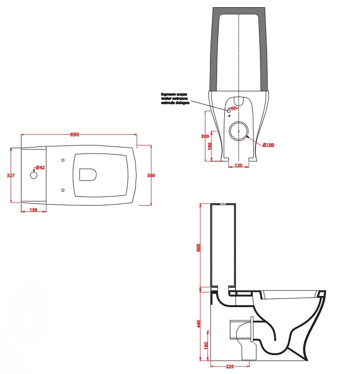 Бачок для напольного унитаза ARTCERAM JAZZ JZC001 01 00 150 мм х 327 мм, белый глянцевый