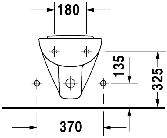 Подвесное биде Duravit D-Code 22371500002 с переливом, белое
