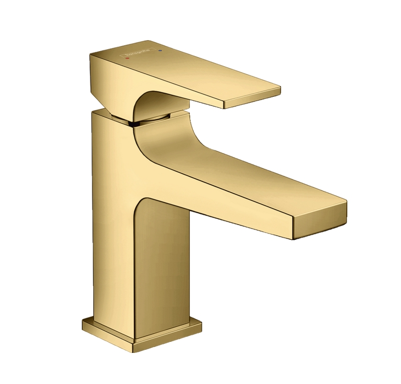 Однорычажный смеситель для раковины HANSGROHE Metropol 32500990 с донным клапаном. с рычаговой рукояткой, цвет Полированное золото