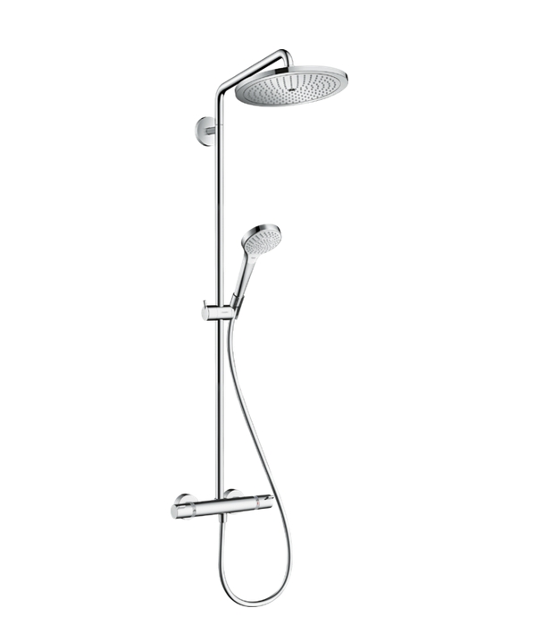 Душевая система с термостатом Hansgrohe Croma Select S Showerpipe 280 1jet 26794000 с EcoSmart, цвет Хром
