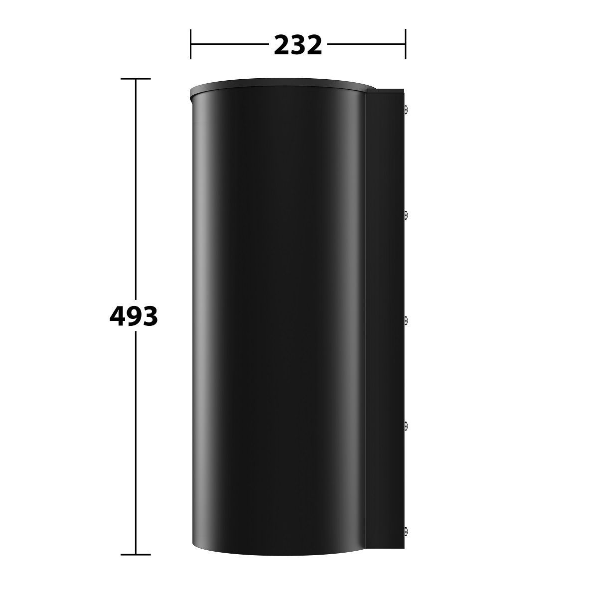 Настенное ведро для мусора настенное с крышкой 30л KEUCO PLAN 14988 370000 Чёрный матовый