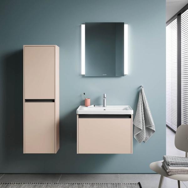 Тумба подвесная под раковину DURAVIT KETHO.2 K25075084840000 460 мм х 584 мм х 440 мм, 1 выдвижной ящик, белый суперматовый