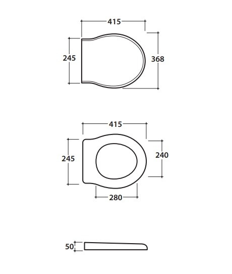 Сиденье для унитаза GLOBO PAESTUM PA138BI 368 мм х 415 мм, съёмное, с Soft-Close, белый глянцевый
