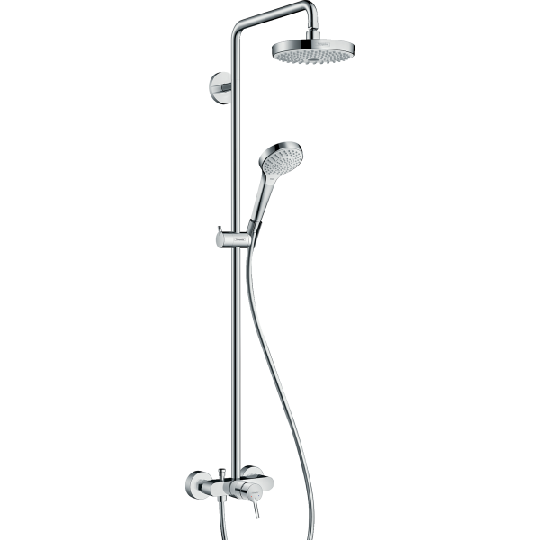 Душевая система Hansgrohe Croma Select S 180 2jet 27255400 с однорычажным смесителем белый/хром