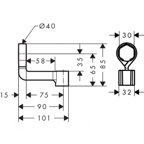 Держатель для душа Hansgrohe Porter 28335000 Хром