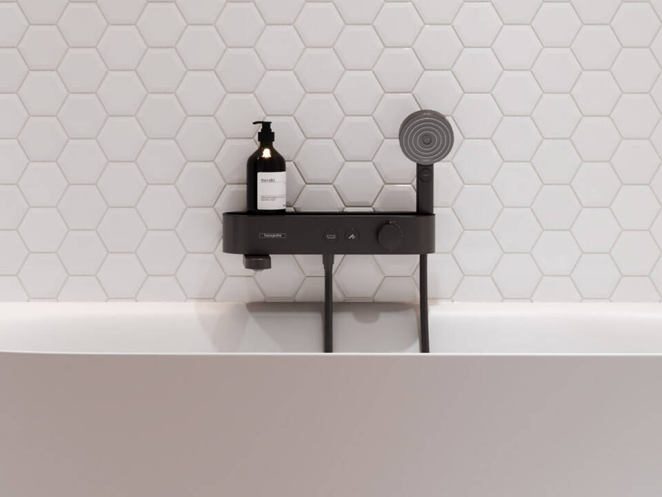 Термостат для ванны HANSGROHE ShowerTablet Select 400 24340670 цвет Чёрный матовый