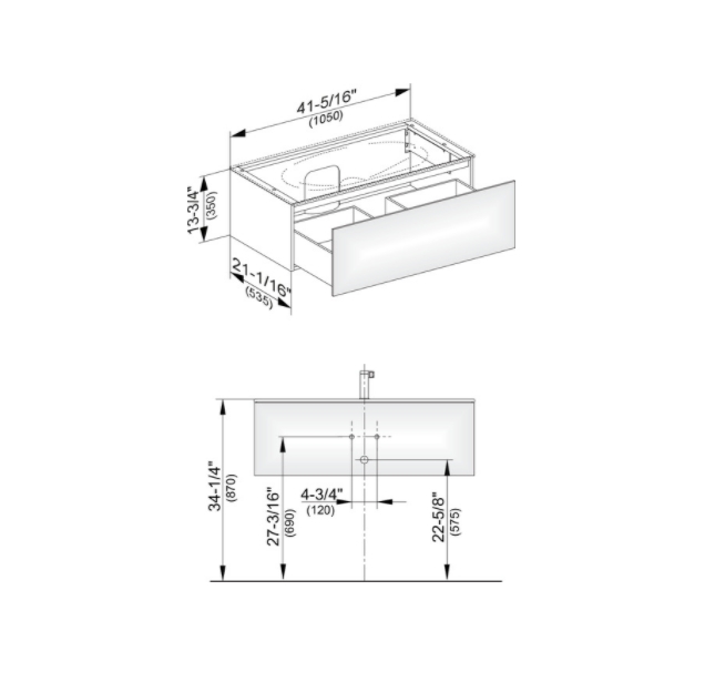 Тумба подвесная под раковину KEUCO EDITION 11 31351 380000 с одним выдвижным фронтом, корпус/фасад структурный лак, белая