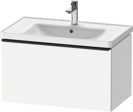 Тумба подвесная под раковину DURAVIT D-Neo DE425501818 784 мм х 452 мм, с одним выдвижным ящиком, белый матовый