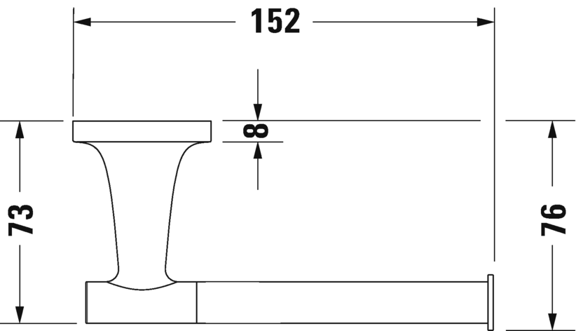Держатель туалетной бумаги Duravit Starck T0099371000 хром