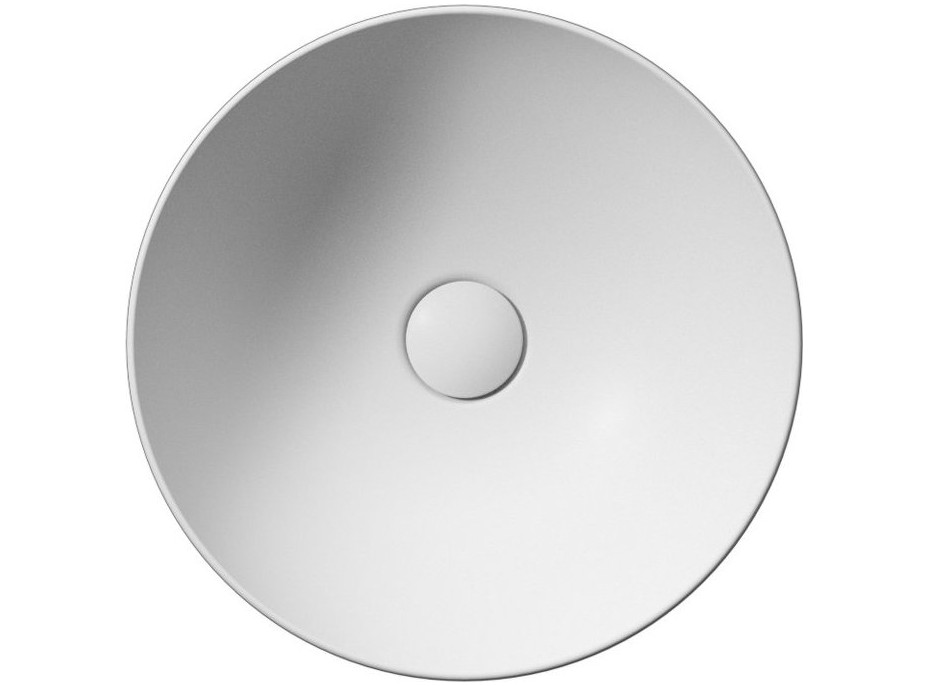 Раковина-чаша встраиваемая сверху GSI PURA 884609 диаметр 400 мм, без отверстия под смеситель, без перелива, цвет Белый матовый