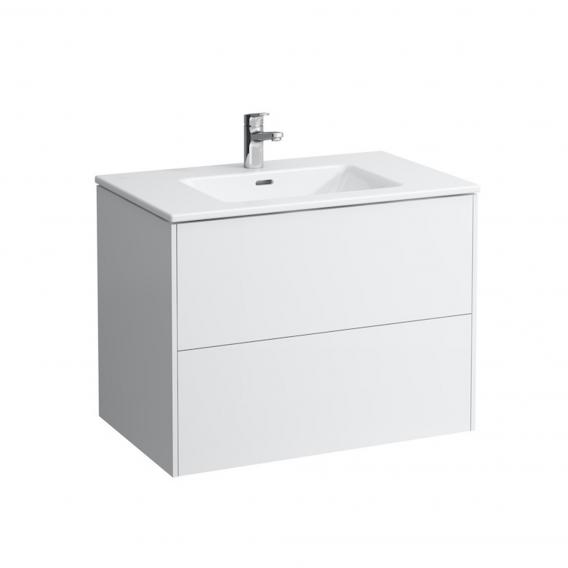 Тумба с раковиной  Laufen   Base for Pro S  8.6496.1.261.104.1   80 см, подвесная, 2 ящика, цвет белый глянцевый