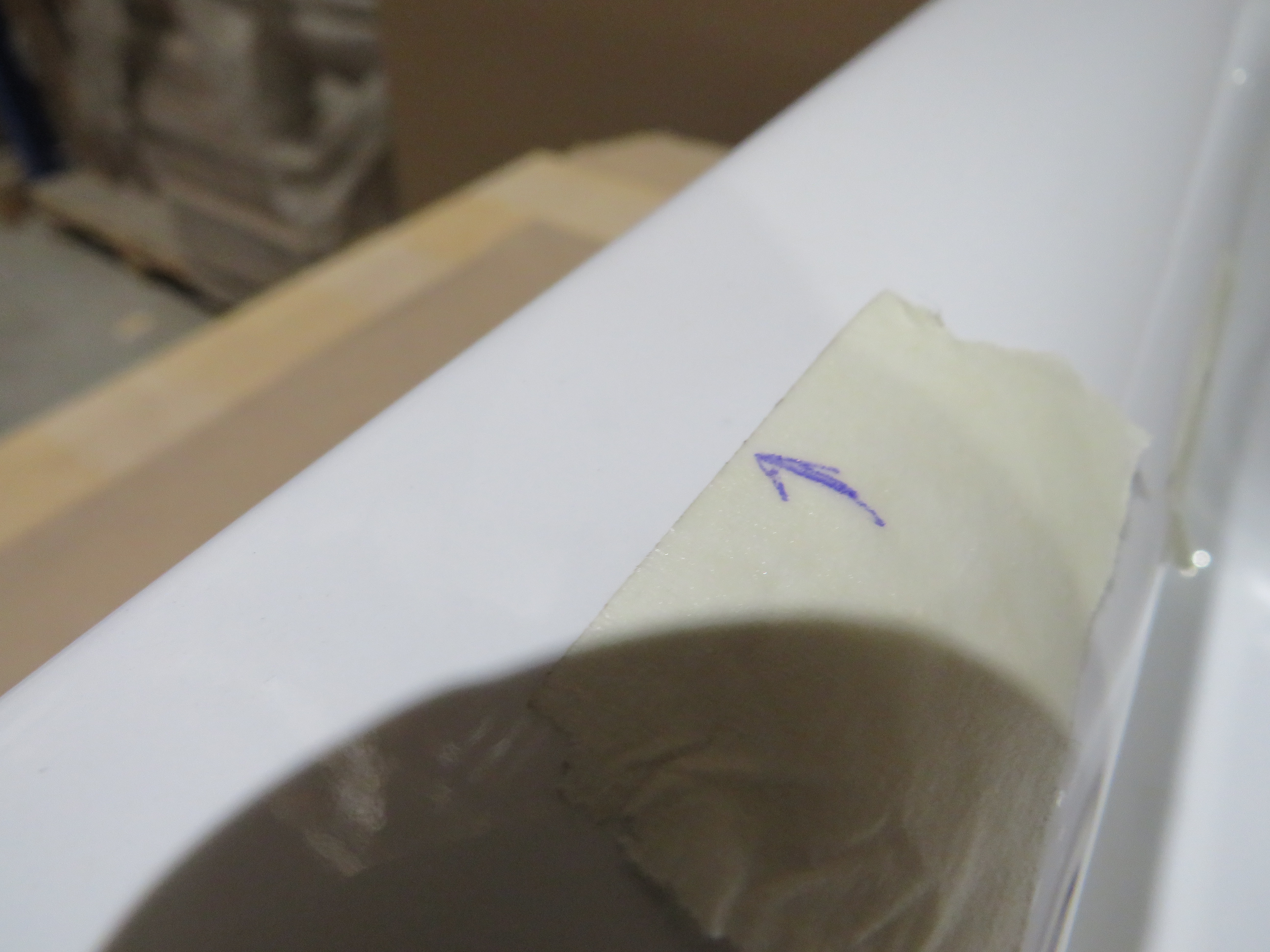 УЦЕНКА. Биде подвесное GSI NUBES   9665111_УЦ/4    550 мм х 350 мм, с отверстием под смеситель, без крепежа, цвет Белый глянцевый / Дефект: неровности керамики