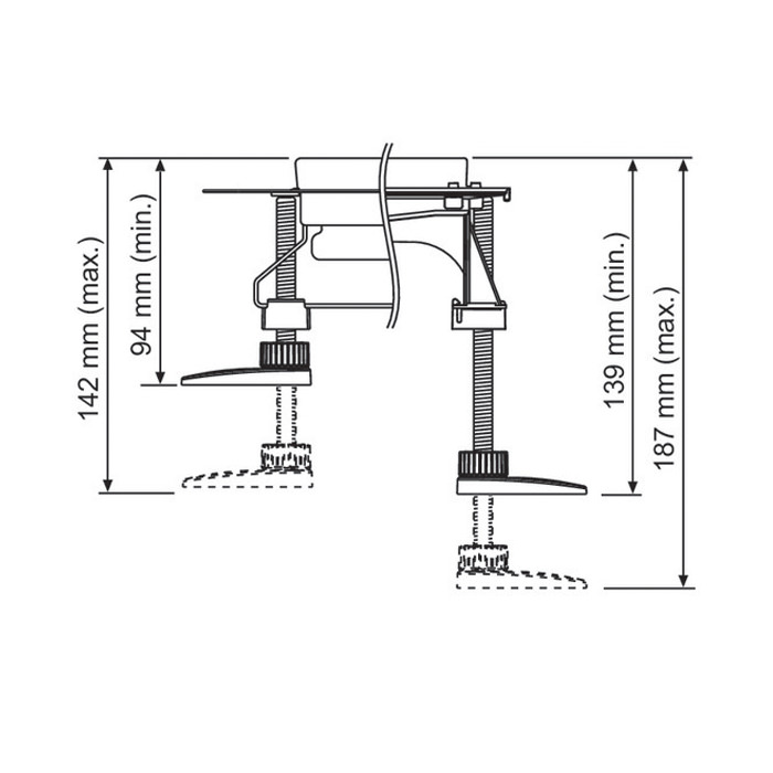 Комплект опор для дренажного канала TECE TECEdrainlin 660003 низкие