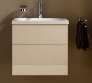 Тумба под умывальник Keuco Royal Reflex  34090 220002 корпус декоративное глянцевое покрытие/фасад стекло магнолия