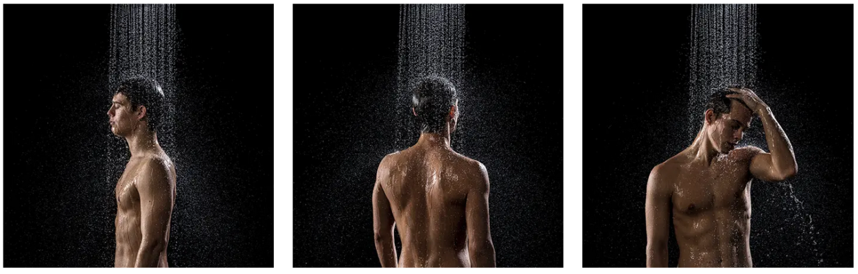 Встраиваемый верхний душ квадратный с хромотерапией ALMAR Chromotherapy QUADRO 300 E044172.MS 300 мм х 300 мм, цвет Stainless Steel Mirror