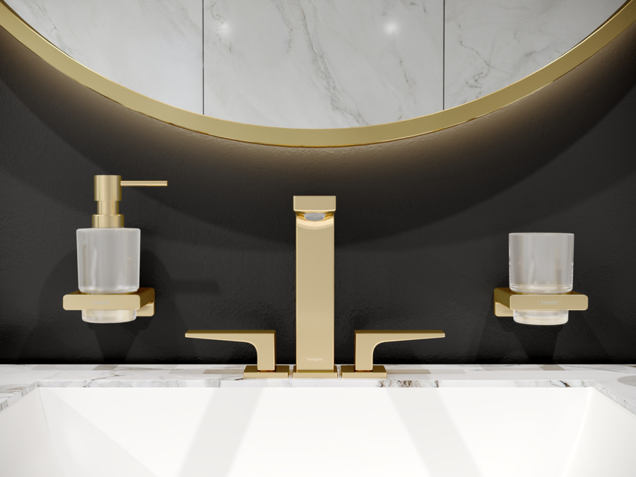 Дозатор для жидкого мыла HANSGROHE AddStoris 41745140 Шлифованная бронза