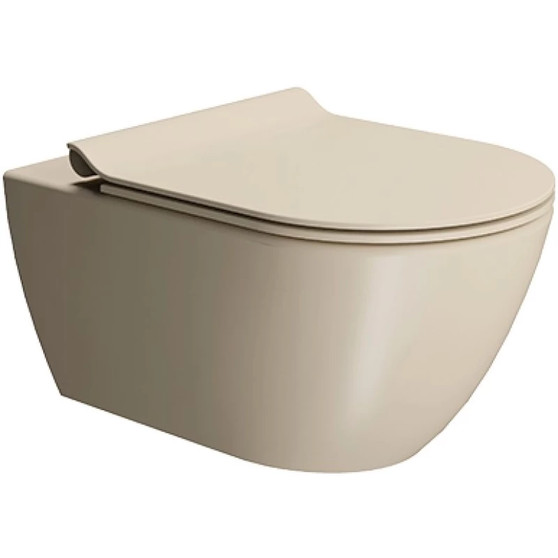 Сиденье GSI SLIM NEW MS86CSNS08, с микролифтом Soft Close, быстросъёмное, цвет матовый Creta