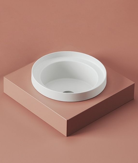 Раковина круглая накладная/встраиваемая ARTCERAM FUORI SCALA TFL032 17 00 400 мм х 400 мм, без отверстия под смеситель, без перелива, чёрная матовая