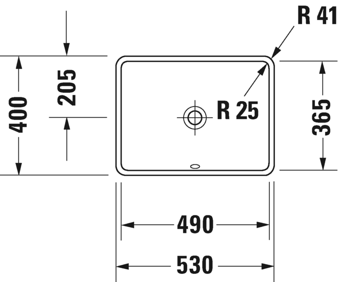 Раковина встраиваемая снизу Duravit Strack 3 0305490000 49х36 см